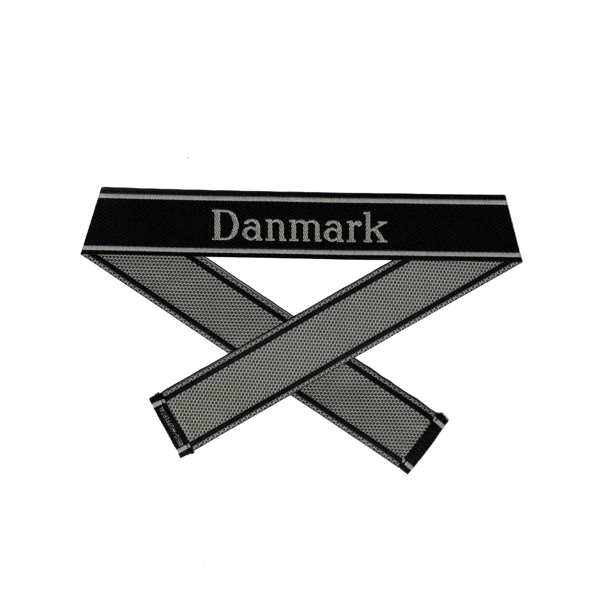 WWII Elite Ärmelband ”Danmark” gewebt WH Bevo Cuff title
