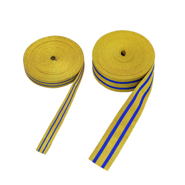 Gold mit blauen Streifen Litze / Tresse für Feldbinde 43mm oder 20mm