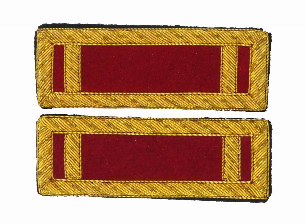 Handgestickte Schulterstücke 1st Lieutenant Artillerie