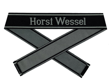 WWII Elite Ärmelband ”Horst Wessel” gewebt WH Bevo Cuff title