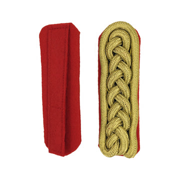 Leutnantsgeflecht Gold, 7-bogig Rundschnur mit Lasche