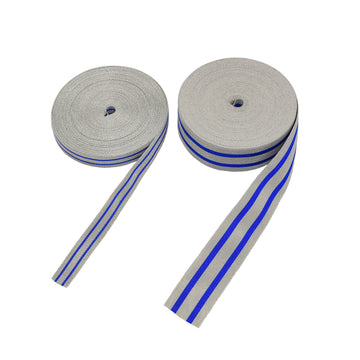 Silber mit blauen Streifen Litze / Tresse für Feldbinde 43mm oder 20mm