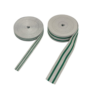 Silber mit dunkelgrünen Streifen Litze / Tresse für Feldbinde 43mm oder 20mm
