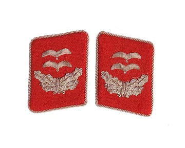 WH Luftwaffe Kragenspiegel Oberleutnant der Flakartillerie Collar Tabs