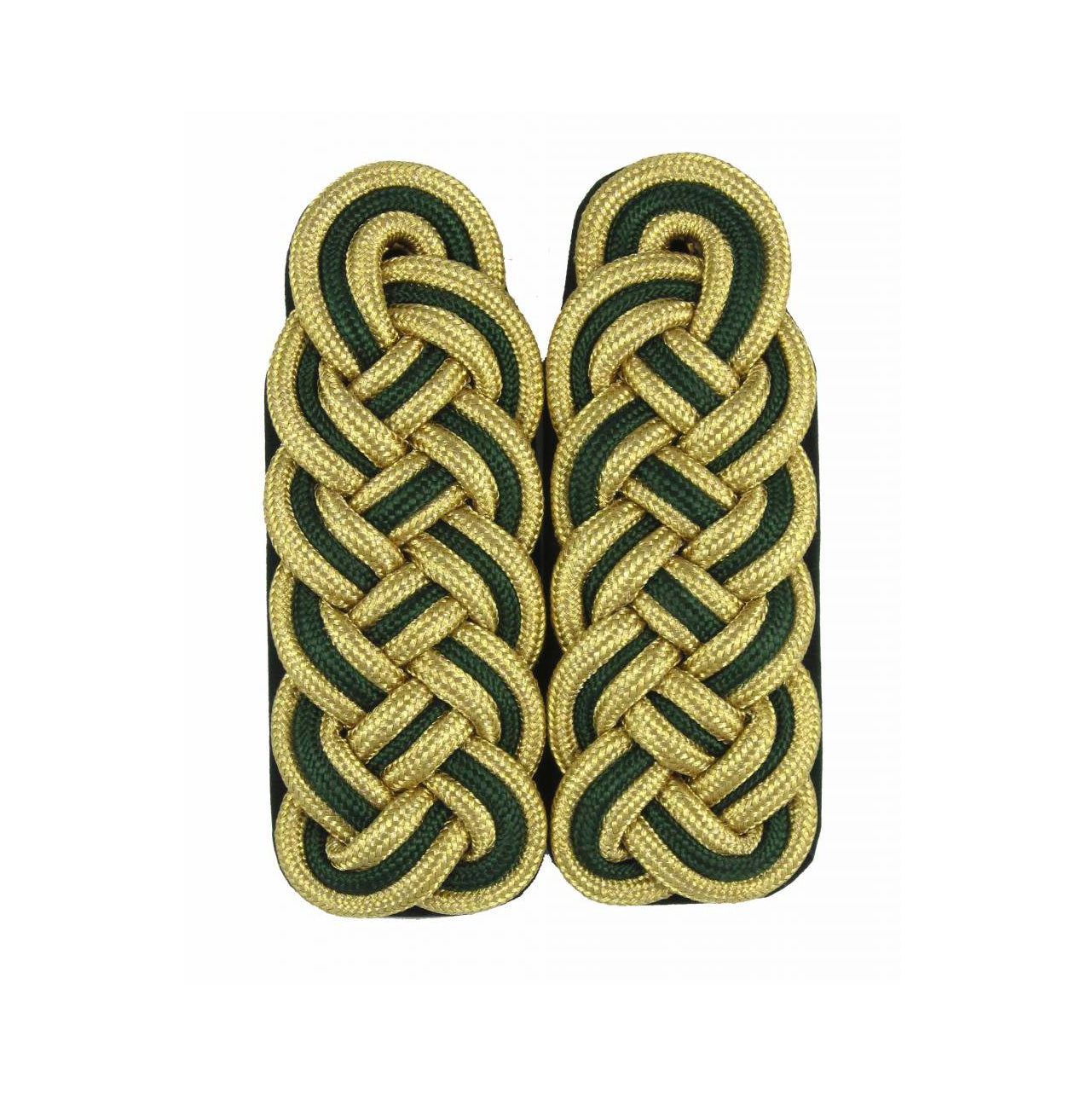 Schultergeflechte – gold/grün/gold