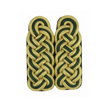 Schultergeflechte – gold/grün/gold