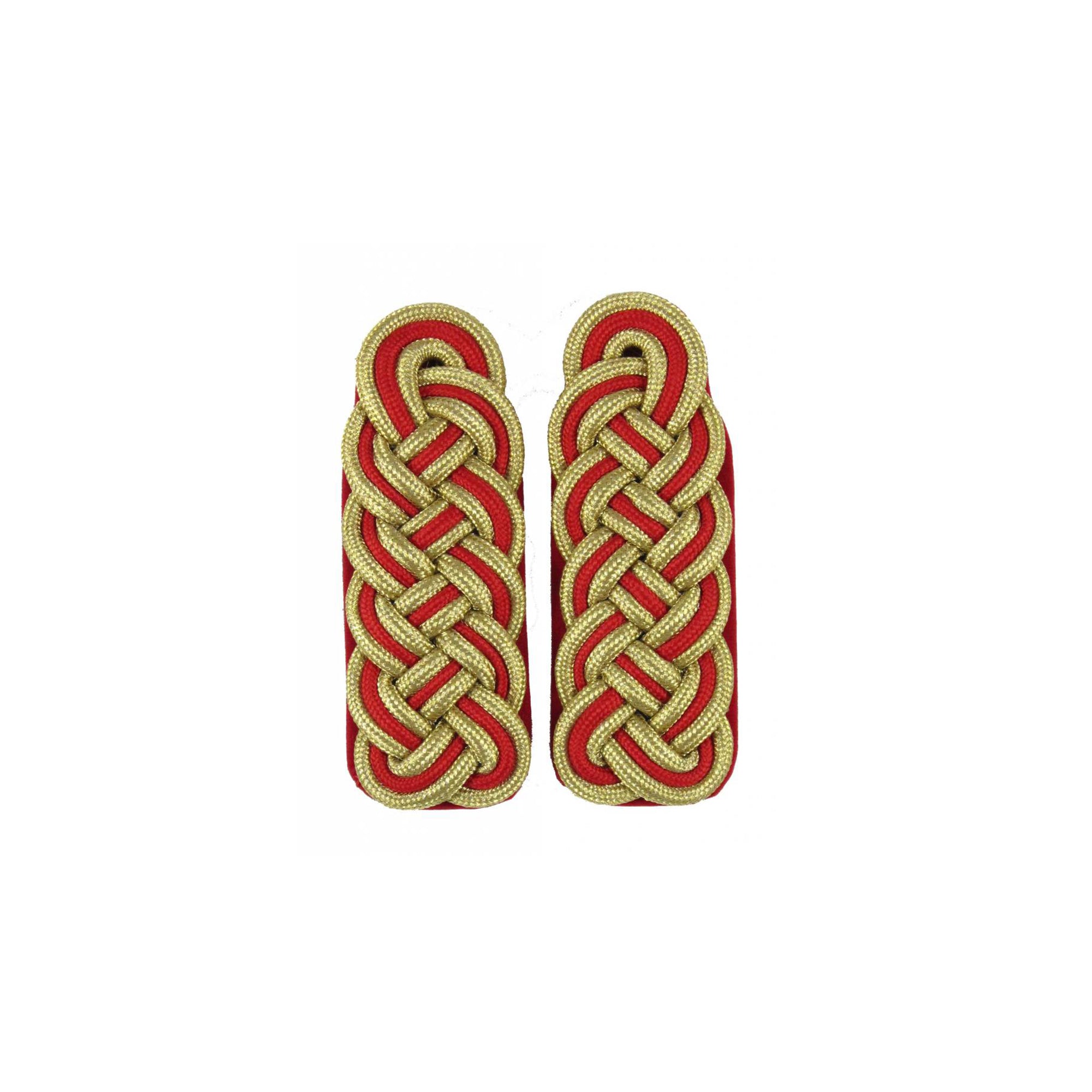 Schultergeflechte – gold/rot/gold