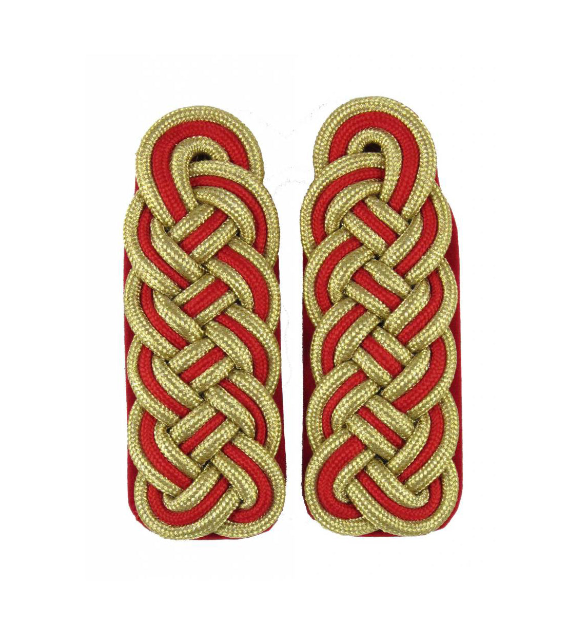 Schultergeflechte – gold/rot/gold