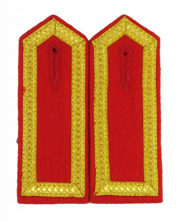 Schulterklappen mit 3 Seiten Gold Tresse