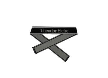 WWII Elite Ärmelband ”Theodor Eicke” gewebt WH Bevo Cuff title