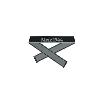 WWII Elite Ärmelband ”Metz 1944” gewebt WH Bevo Cuff title