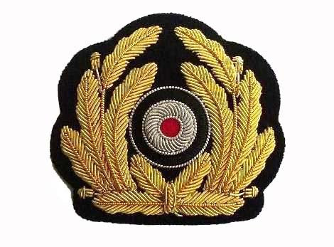 WWII Kriegsmarine handgesticktes gold Schirmmützen Abzeichen